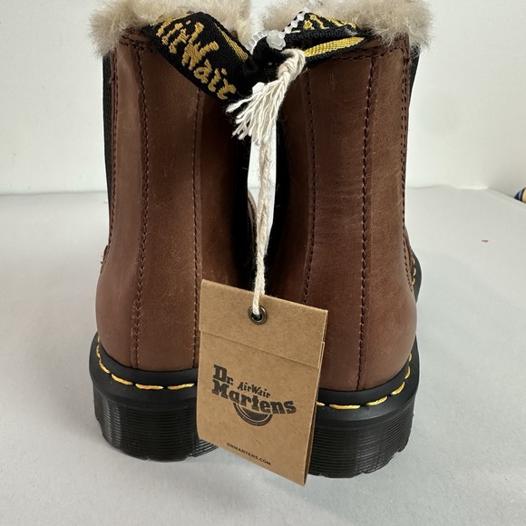 Dr. Martens LEONORE 2976 Women's Faux Fur Lined Chelsea Boots - Brown - US 8 - Picture 6 of 9